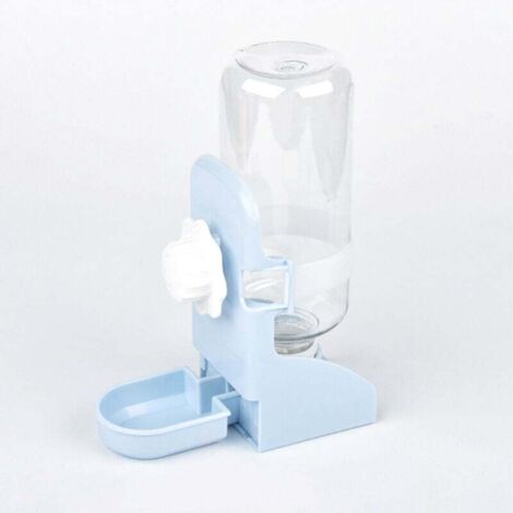 Distributeur d'eau automatique pour animaux de compagnie de 500 ml, [bas/suspendu à double usage] Bouteille à boire pour petit animal détachable et facile à nettoyer, pour hamster lapin chinchi (1/4)
