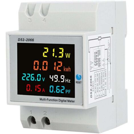 1pcs AC40-300V 100A Compteur Electrique Consommation Sous compteur électrique Compteur d'énergie numérique, Compteur d'électrique monophasé (1/4)