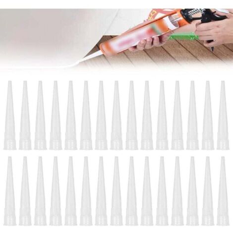 30 Pièces de Cartouche Douilles Silicone - Embouts de remplacement en silicone pour cartouches (1/4)