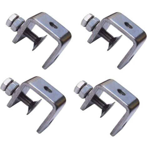 4 Pièces En Acier Inoxydable 304 Pinces En Forme De C étau Pinces Robustes à Bois Avec Une Large Ouverture De Mâchoire (1/4)