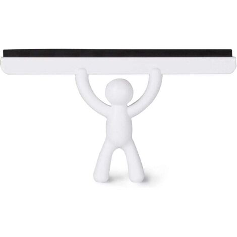 UMBRA Buddy Squeegee. Raclette de douche Buddy, coloris blanc, dimension 26.7x15.9x5.1cm