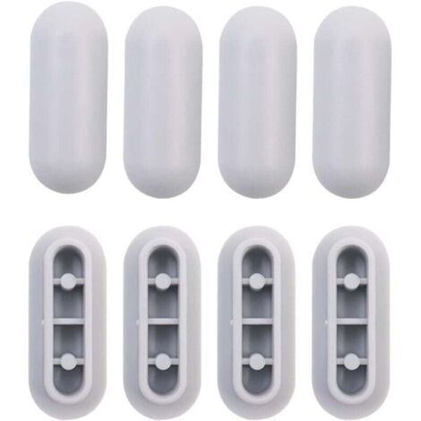 4 Pièces Tampon Universel pour Siège de Toilette Universel Chocs Kit de Tampon Abattant WC Plastique Toilette Pare-chocs Remplacement