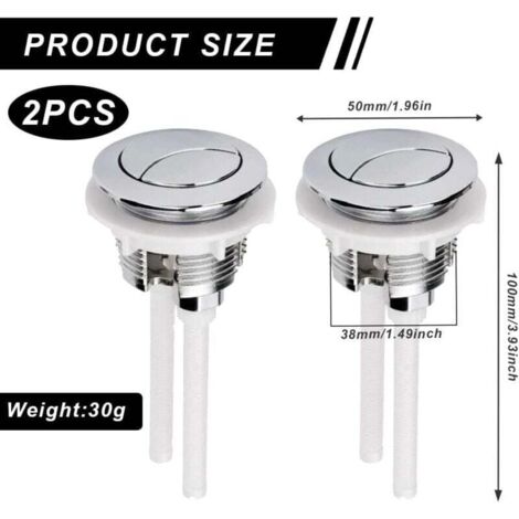 Bouton double poussoir chromé pour modèle 36A Skipper SIAMP