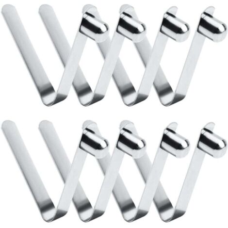 8pcs pinces à ressort, pinces à ressort pour kayak de 8 mm, à ressort à bouton-poussoir en acier inoxydable pour mât de tente à pagaie de camping