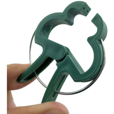 Clips pour Attacher Les Plantes: 50 Clips Vert pour Plantes Taille M - Aide à l'escalade des Plantes grimpantes sur tuteur Spirale ou Piquet Bambou - Clips pour Le Jardinage et Le Potager (1/4)