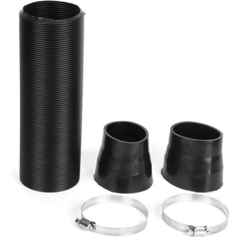 Tuyau D'admission D'air Froid 76mm/3in, Kit de Tuyau Flexible avec Pince de Montage, Tuyau Flexible de Tube de Conduit Accessoires de Voiture Universels, Modification/rénovation (1/4)