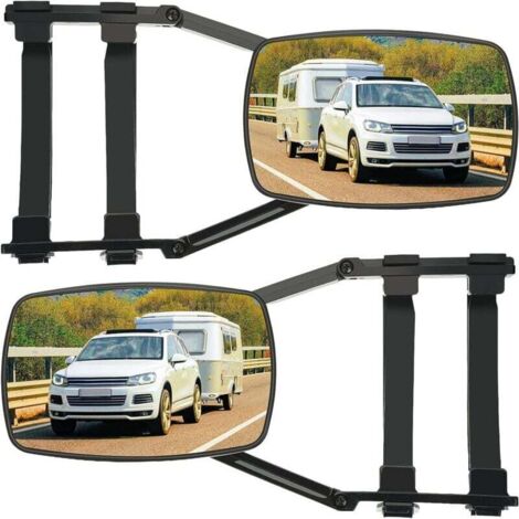 2PCS Rétroviseur de remorque,Miroir de remorquage pour voiture,Rétroviseur à extension réglable pour voiture, camping-car, caravane, RV