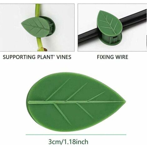 LUMOOM Lot de 50 connecteurs pour tige de plante, clips de fixation pour plantes, clip multifonction de jardin, treillis de jardin, clip de boucle de support pour plantes (16 mm