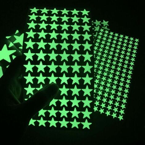 Etoiles Phosphorescentes Plafond, Etoile Fluorescente Chambre Enfant Stickers Muraux Enfants Etoile Phosphorescente Autocollant Etoile Lumineuse Stickers Phosphorescent étoiles pour Fille Garco