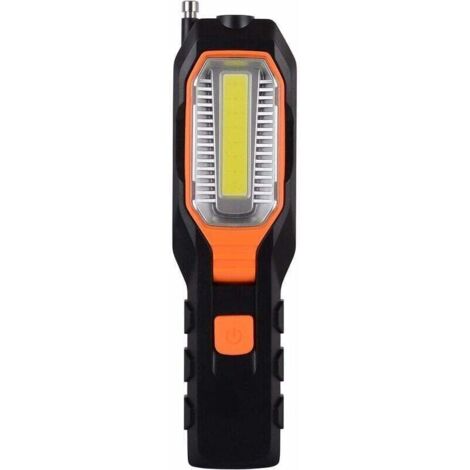 Lampe d'inspection LED avec crochet rotatif et aimant COB Lampe de poche 4 modes d'éclairage pour garage, grenier, camping, utilisation d'urgence