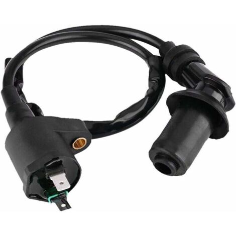 Bobine d'allumage bougie d'allumage moto bobine d'allumage pour Foreman400/450/TRX400FW/TRX450/30410-HC4-770 Scooter moteur cyclomoteur Dirt Bike aller Kart(Noir)