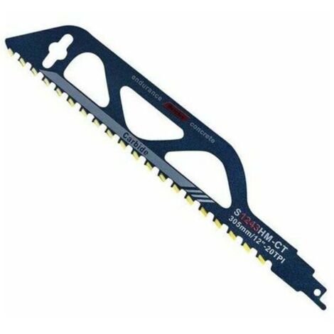 En Acier Au Carbure De Tungstène Lame De Scie Sabre Pour Métal Bois Pierre De Accessoires Scie Sabre Pour Béton Cellulaire Brique Béton Plaque De Ciment Longueur (305Mm (S1243Hm))