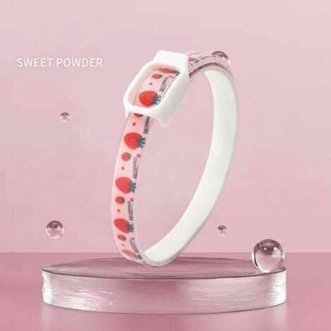 Collier vermifuge pour chat Collier anti-puces pour chien S (36CM) Fraise mignonne,