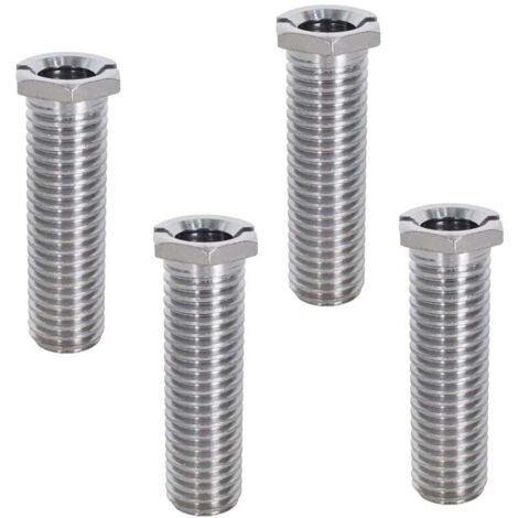 Lot de 4 Vis de Panier d'Évier 45 mm Vis de Bonde en Acier Inoxydable, Vis Creuses Filetées pour Bouchon de Crépine de Lavabo