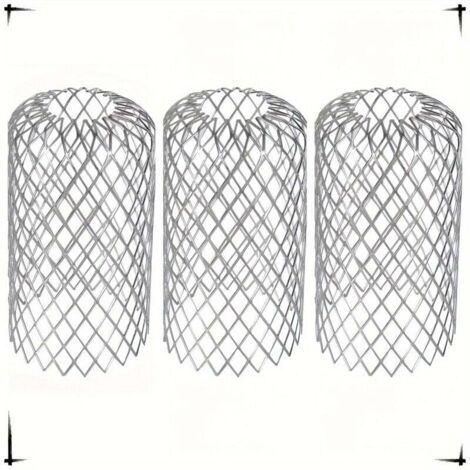 Crapaudine de Gouttière 75 150MM, Aluminium Filtres de Grillage Gouttière pour Maison, Avant-toit, Fossé, Égout pour Aider à Garder le Drain Dégagé Arrête le Blocage Feuilles et des Débris (3