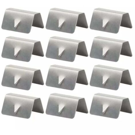 Clips de Déflecteur de Vent, 12 Pièces Agrafes de Déflecteur de Vent, Canal de Déflecteur de Pluie de Vent de Voiture en Acier Inoxydable, Clips de Fixation pour Déflecteur d'air