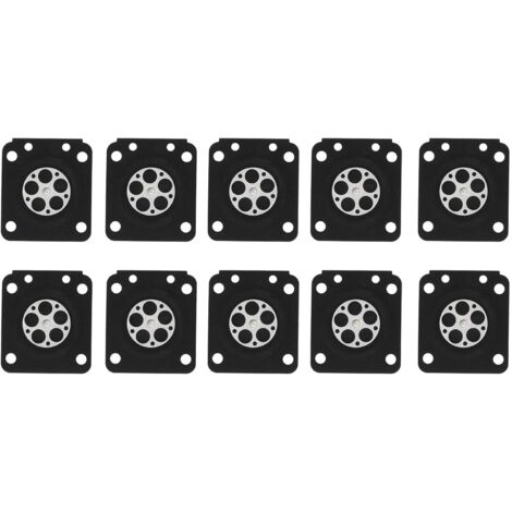 10 pièces de carburateur diaphragme Joint Reconstruction Kit de réparation tronçonneuse carburateur Membrane Joint Ensemble adapté pour ZAMA180、ZAMA C1U、STIHL MS210 230 250 (1/5)