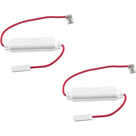 Lot de 2 fusibles haute tension 5 kV 0,8 A pour fours à micro-ondes Porte-fusible universel pour réparation de micro-ondes Accessoires de remplacement de fusible de four à micro-ondes blanc (1/5)