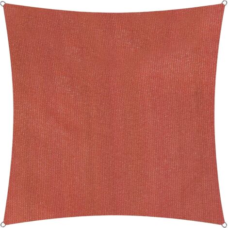 Sunsail carré 3 x 3 mètres  Protection Solaire résistante aux intempéries avec Cordes de Fixation  Terrasse, Jardin et Balcon, Toile à Voile HDPE, Protection UV [rterre Cuite] (1/4)