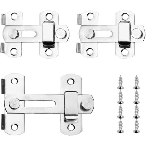 3 Pièces En Vis En Acier Inoxydable, Vis, Verrous De Porte Durables, Accessoires De Meubles, Adaptés Aux Portes, Aux Fenêtres Et Aux Placards. (1/5)