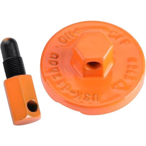 Outil Universel D'arrêt pour Le Démontage de La Tronçonneuse, Démonter de Embrayage de Tronçonneuse de Butée de Piston, Accessoires de Outils de Démontage du Volant Moteur(Orange) (1/5)