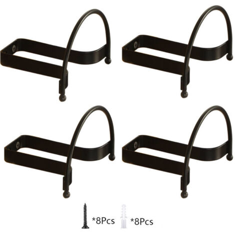 Porte-chapeaux et organisateur mural 4 pièces, facile à installer, en cuir de vache, pour couloir ou salle de bain