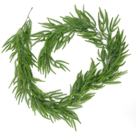 Plantes artificielles en aiguilles de pin, idéales pour la décoration, deux vignes de 180 cm