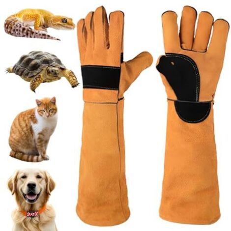 Gants résistants aux morsures pour la manipulation d'animaux, gants de travail anti-morsures de 45 cm, gants pour la manipulation de reptiles, pour le soudage, le jardinage, la manipulation de chats/c