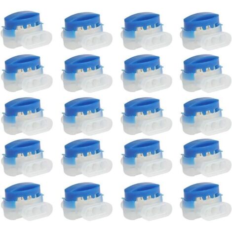 Connecteurs de Câble Remplis de Gel Résine 20 pcs Raccord de Câble Etanche Borne à 3 Fils de Connexion pour Robot Tondeuse Jardin Extérieur et Voiture