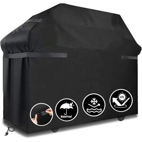 Housse Barbecue,Bache Barbecue Exterieur Imperméable ,Housse BBQ Exterieur Protection pour Tous Les Temps aux Weber,Brinkmann,Char Broil etc Anti-Vent/Anti-UV/Anti-l'Humidité (147x61x122cm)