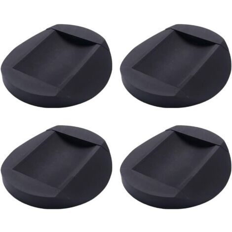 4 Pièces Patins Antidérapants en Caoutchouc, Meubles Castor Cups, Coussin de Pied de Chaise pour Tous Les Sols, Roues De Meubles, Noir 3.5x5 cm (1/4)