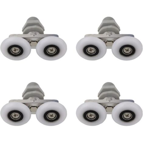 Roulettes de douche doubles, roulettes pour porte de douche, roulettes coulissantes, porte, salle de bain, douche, roulettes de douche de rechange, pièces de rechange pour salle de ba (1/3)