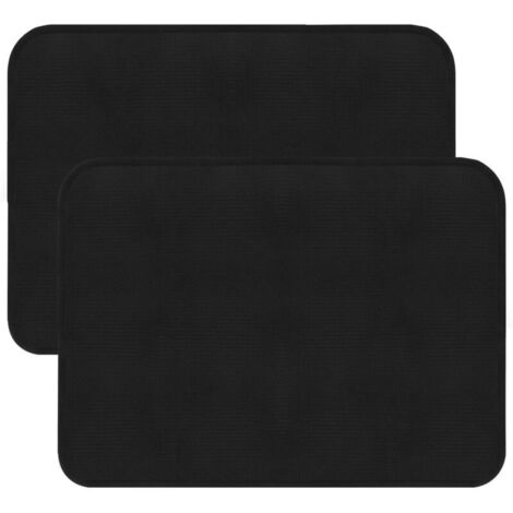 Lot de 2 couvertures de soudage ignifuges - Matériau résistant à la chaleur jusqu'à 1 000 °C sous le gril pour barbecue extérieur - Tapis de cheminée intérieur épais à 3 couches pour machine à café(40