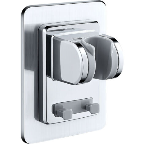 Support de pommeau de douche sans perçage – L'original – Support de douche adhésif au lieu de percer – Inclinaison réglable – Chrome – Support de pommeau de douche – Support de pommeau de douche avec