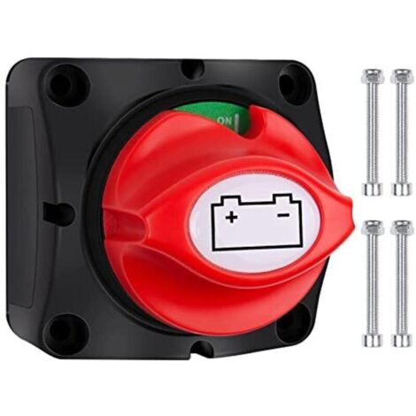 Coupe-batterie 12 V, interrupteur principal de batterie 12 V/24 V/48 V 275 A, 2pcs interrupteur de batterie 12 V, étanche, pour bateau, moto, yacht, voiture, RV, ATV UT
