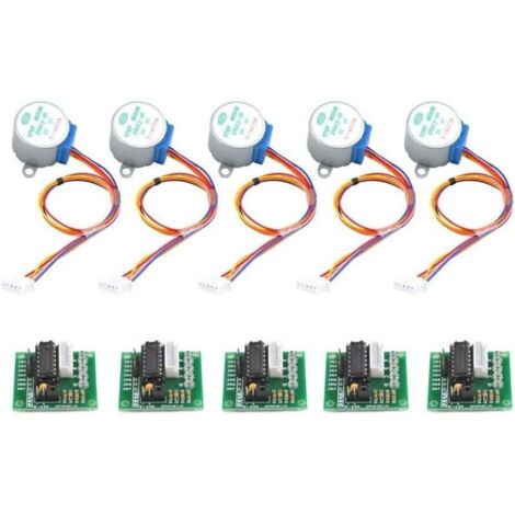 28BYJ-48 ULN2003 Moteur Pas à Pas 5V + Carte Pilote ULN2003 pour Arduino - 5pcs (1/4)