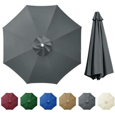 Housse de rechange pour parasol 2 m, 2,5 m, 2,7 m, 3 m, 6/8 baleines, housse de parasol de jardin, toile de parasol déportée, housse de remplacement pour cour, jardin, plage, piscine