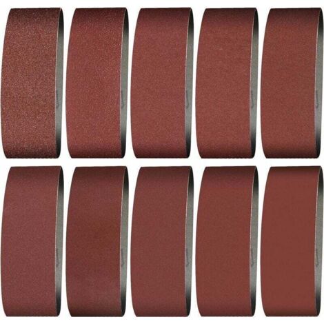 Bande Abrasive 100X915 mm- Grains 240/60/80/120/150/240/400Bande de Ponceuse pour le Ponçage, le Polissage et le Dépoussiérage, Idéale pour le Bois (12 Pièces)