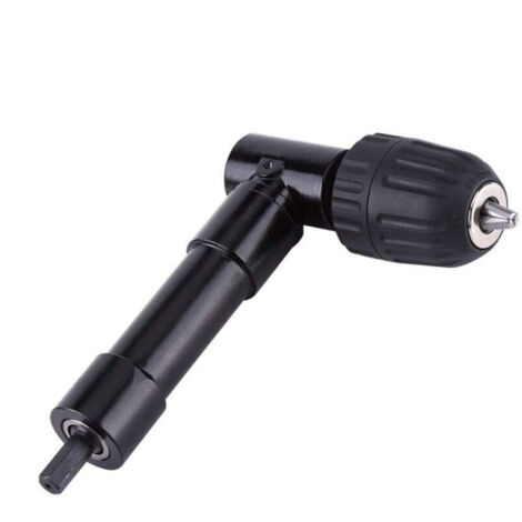 Mandrin à Angle Droit 90° Autoserrant, Mandrin Coude de Perceuse à Dégagement Rapide Embout Visseuse Renvoi d'angle Adaptateur de Foret de Mandrin Renvoi d'angle Droit pour Perceuse