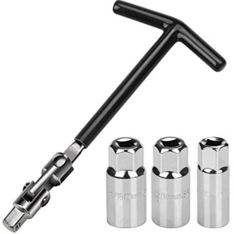 Jeu de 4 Clés à Bougie d'Allumage 16/18/21 mm - Universelle pour Voiture et Moto - Extracteur de Bougies