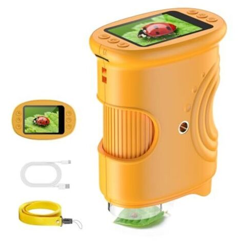 Microscope Numérique, Mini Microscope WiFi USB Grossissement 0X-1000X avec Caméra et 8 Lumières LED, Microscopes Portables à Main pour Téléphone Intelligent Tablette