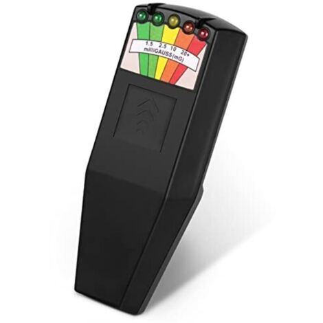 Portable LED EMF Détecteur de chasse fantôme à Champ électromagnétique Testeur d'équipement paranormal 50Hz-20000Hz Noir