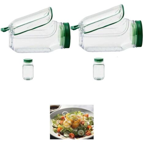 Saladier réutilisable avec ouverture latérale et gobelet à vinaigrette étanche, en PET, idéal pour la préparation des repas au bureau, à l'école ou à la salle de sport.