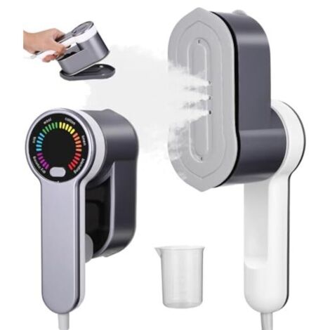 Defroisseur Vapeur Fer à Repasser Vertical, 1200W Fer à Repasser Portable, Voyage Vapeur Steamer 2 en 1 Mode avec Réservoir 120ml, Mini Défroisseur à Main, Design Léger pour Voyage, M