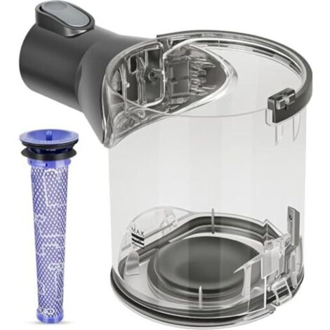 Poubelle Collecteur Réservoir pour Dyson V6 Bac à Poussière Pièces Détachées DC58 DC59 DC62 DC74 Accessoire Conteneur Cuve Rechange pour Aspirateur Accessoires Dustbin