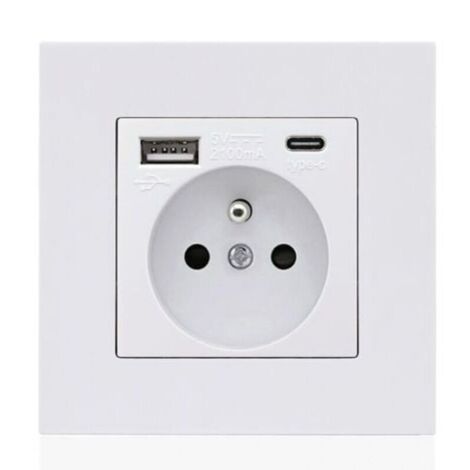 Panneau de prises françaises Type-c+USB16A Type 86, nombre de prises : 2 trous, nom (1/4)