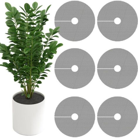6 Pcs 11.8 Inch Plant Pot Grids-Cuttable Plant Pot Soil Covers Protectors from Animals-Indoor Plant Pot Soil Guard for Outdoor Garden Plant Protection