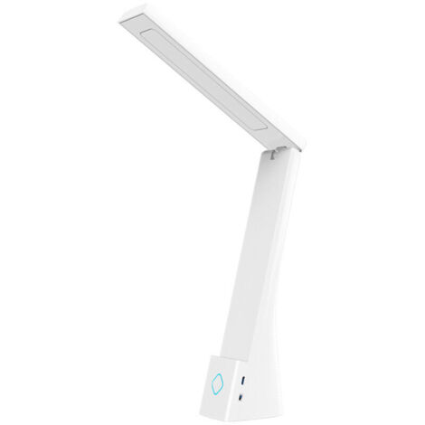 Petite lampe de bureau réglable avec sac de rangement – Lampe de lecture LED – Protection des yeux – Veilleuse pour dortoir – Facile à utiliser – Rechargeable – Lampe de chevet LED réglable,blanche