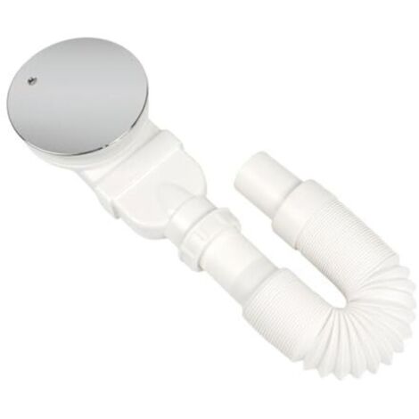Bonde de douche 90 mm, siphon de douche plat avec filtre à odeurs, crépine, flexible télescopique pour receveurs et bases de douche