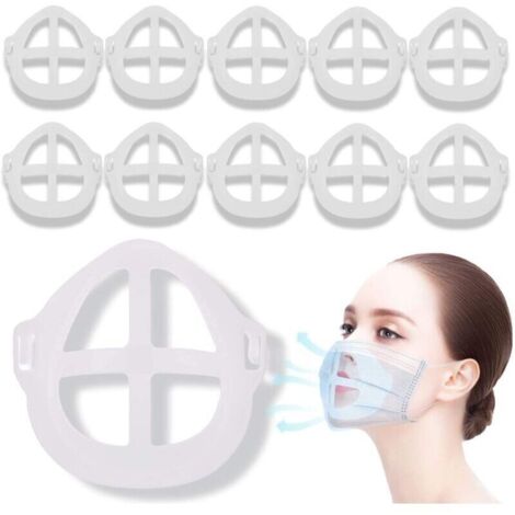 Support Masque [10 PCS], Support 3D Pour Masque - Réutilisable lavable - Augmente plus d'espace respiratoire - Adapté au nez et à la bouche -Support Masque Chirurgical